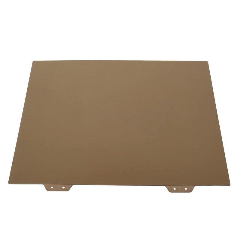 355 × 355 مم لوح بناء مرن من الفولاذ الزنبركي PEI بمسحوق ذهبي مزدوج الجوانب للطابعة ثلاثية الأبعاد - Image 2