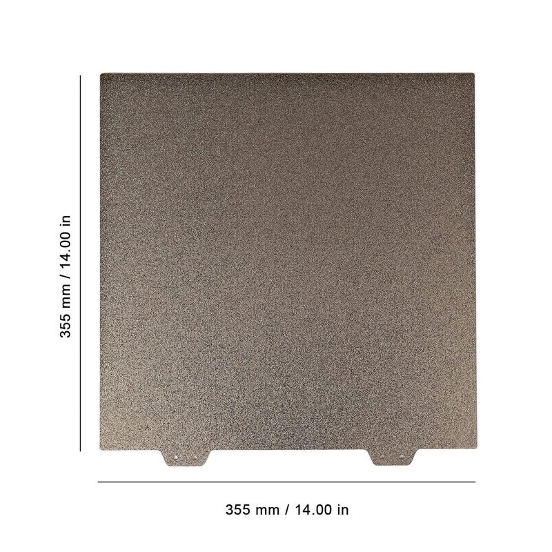 355 × 355 مم لوح بناء مرن من الفولاذ الزنبركي PEI بمسحوق ذهبي مزدوج الجوانب للطابعة ثلاثية الأبعاد - Image 3