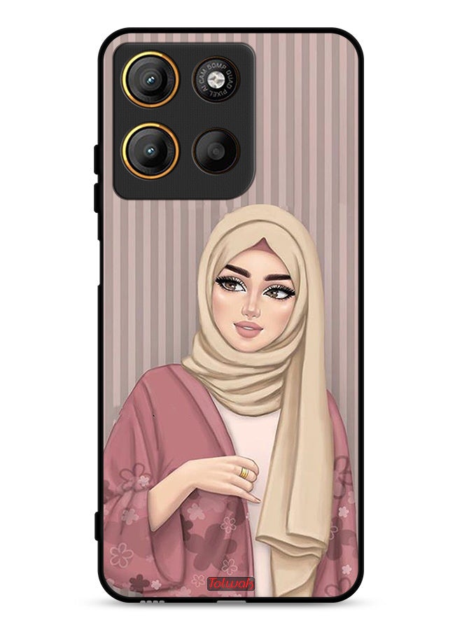 Tolwak Motorola Moto G15 Protective Case Cover Hijab Girl Art