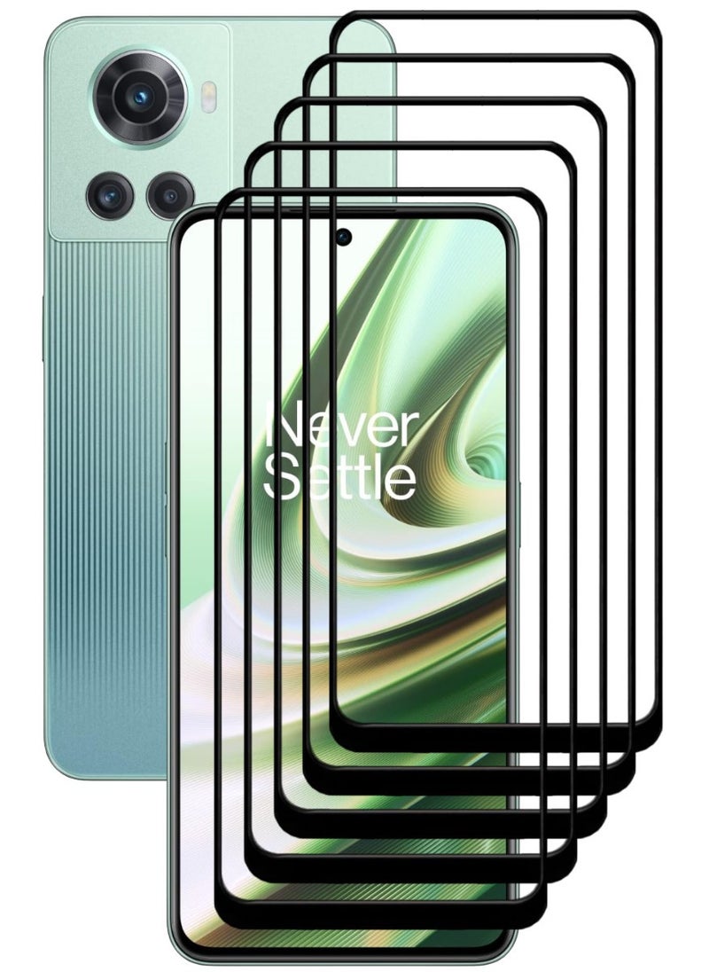 ACLIX 5 Pieces Antistatic ESD Dustproof Premium Quality High Definition Tempered Glass Screen Protector Designed For OnePlus 10R - Image 1