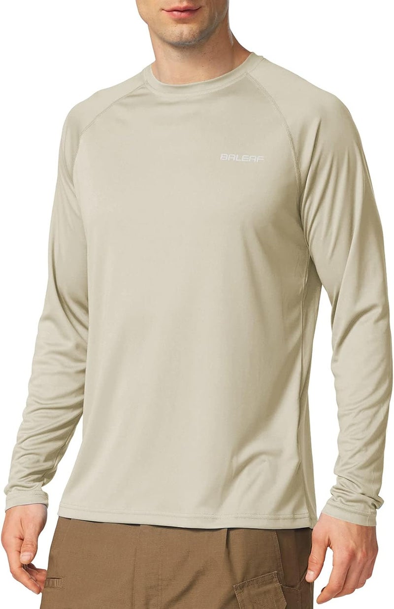 Baleaf Men's Sun Protection Shirts UV SPF UPF 50+ Long Sleeve Rash Guard Fishing Running Quick Dry Lightweight - Image 1