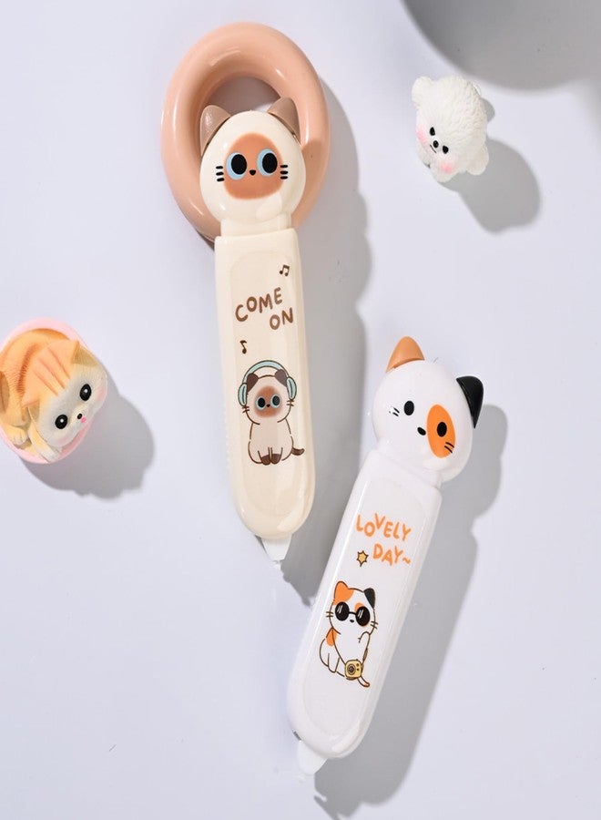 Daphilly Cute Cat Correction Tape,3-Count Pack of Correction Tape, Easy to Use Applicator with Tear-Resistant Tape for Office or School Supplies (kawaii) - Image 4