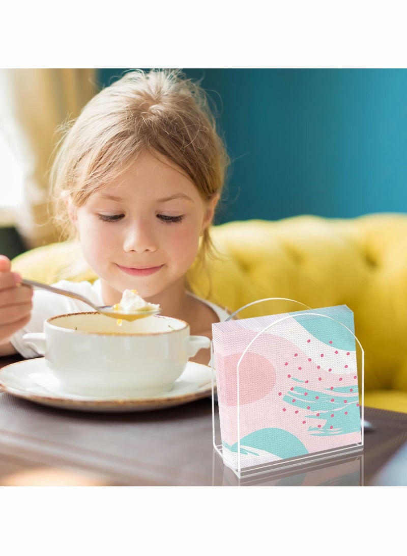 SYOSI 2Pcs Acrylic Napkin Holder for Table Clear Upright Paper Windproof U Shaped Kitchen Restaurant Home Decor Accessories  - Image 4