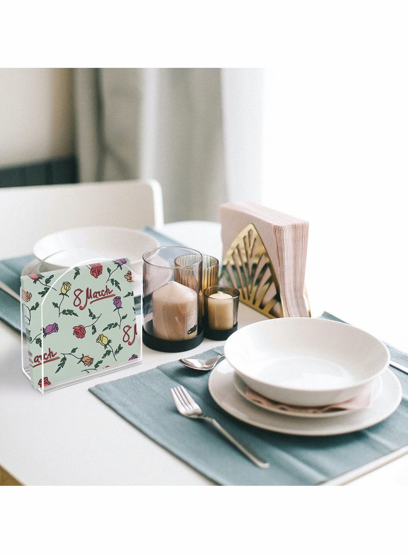 SYOSI 2Pcs Acrylic Napkin Holder for Table Clear Upright Paper Windproof U Shaped Kitchen Restaurant Home Decor Accessories  - Image 3