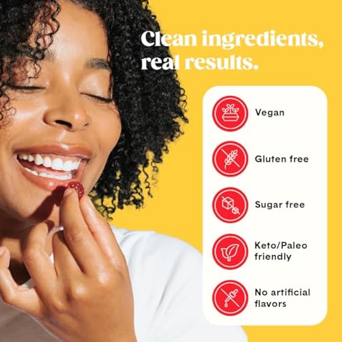 Bellway Super Fiber Gummies for Adults - Sugar Free Organic Fiber Supplement Gummies with 4g of Fiber per Serving - Prebiotic Chicory Root Fiber for Digestive Gut Health, Raspberry Lemon, 60 Count - Image 2