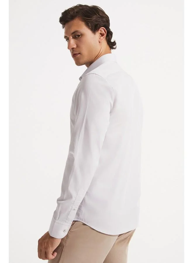 JUNE June Exclusive Men Slim Fit Long Sleeve Shirt Light Grey