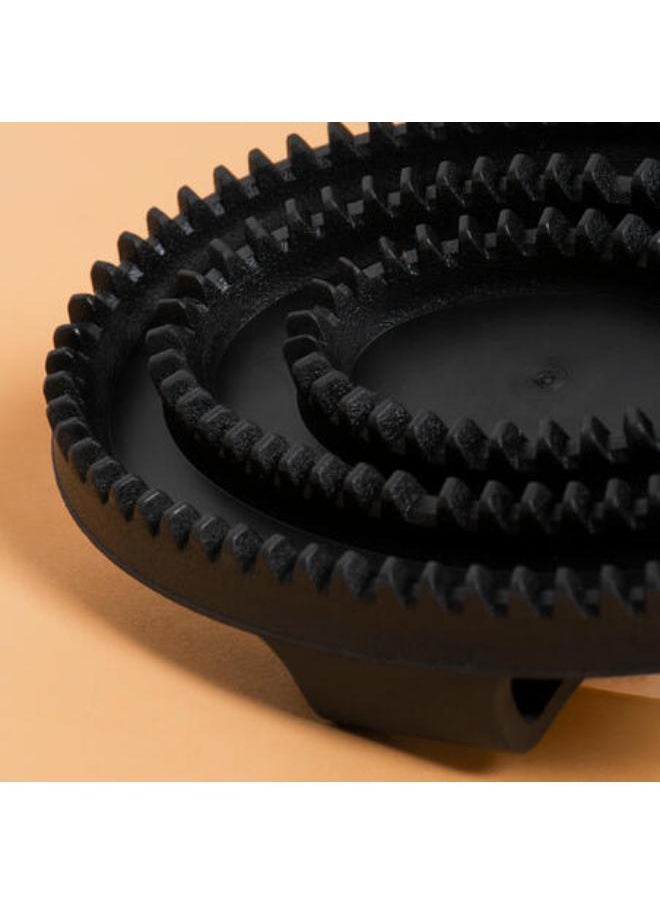 FOUGANZA Flexible Horse Riding Curry Comb (Small) - Black  - Image 3