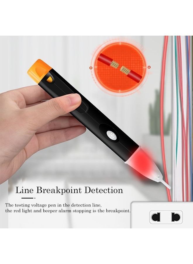 ANENG Smart Non-contact Voltage Pen, Voltage Tester & Audible Beeper&Flashing LED, Voltage Detection Range 90 V to 1000 V AC Yellow  - Image 4