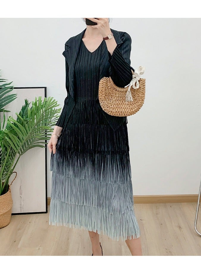 Shougu New Women's Pleated Skirt And Suit Jacket Two-piece Set - Image 1
