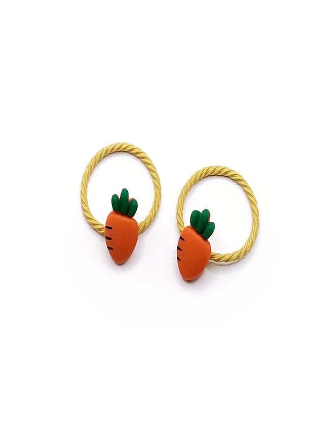 BBTDIN Easter Carrot Hair Clips Baby Girls Rabbit Carrot Hair Pin Easter Bunny Carrot Clips JHE54 (4 Pcs-Set A) - Image 3
