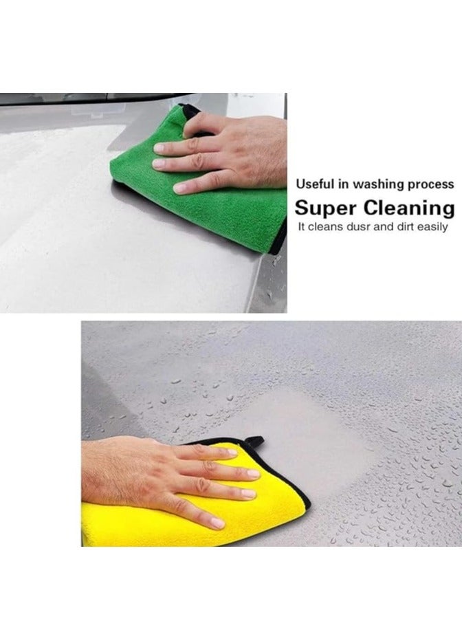 UREVO 3-Pack Extra Thick Microfiber Car Drying Towels – Super Absorbent, Lint-Free, Double-Sided Plush Towels for Car Detailing, Windows, Screens, & Kitchen Cleaning - Image 3