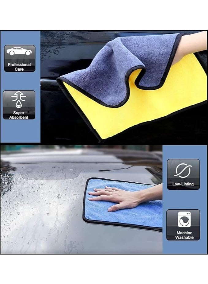 UREVO 3-Pack Extra Thick Microfiber Car Drying Towels – Super Absorbent, Lint-Free, Double-Sided Plush Towels for Car Detailing, Windows, Screens, & Kitchen Cleaning - Image 5