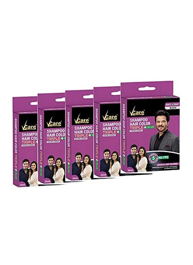 VCare شامبو تلوين الشعر أسود 25 مل (عبوة من 5 قطع)  - Image 1