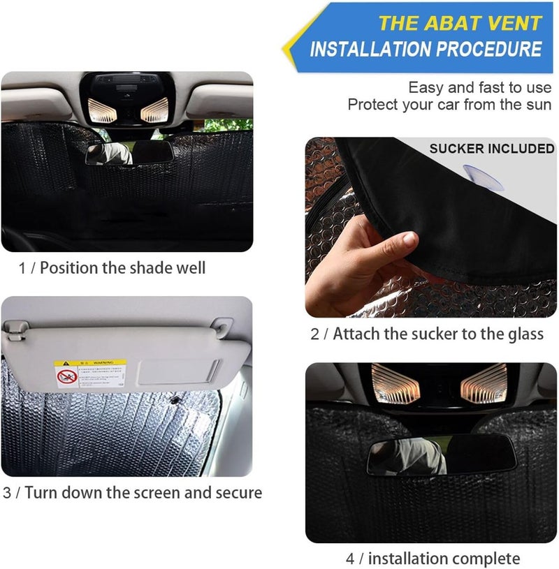 Green Eyes Car Windshield Sun Shade Foldable Sun Visor Automotive Sunshades for Car Truck SUV Blocks UV Rays Keep Your Vehicle Cool - Image 2