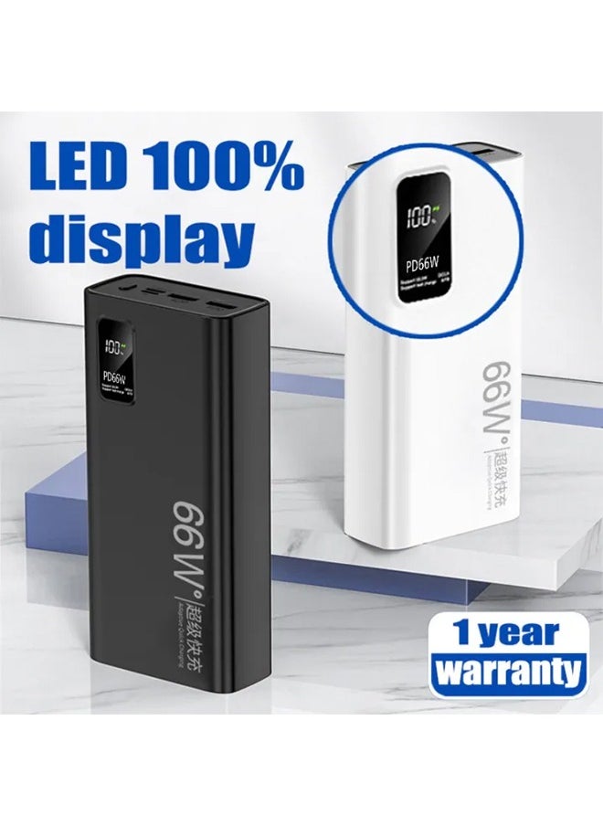 Generic - Power Bank 20000mAh PD 66W Super Fast Charging Flash charging Quick Charge 100% Original  Power bank With cable Black - Image 1