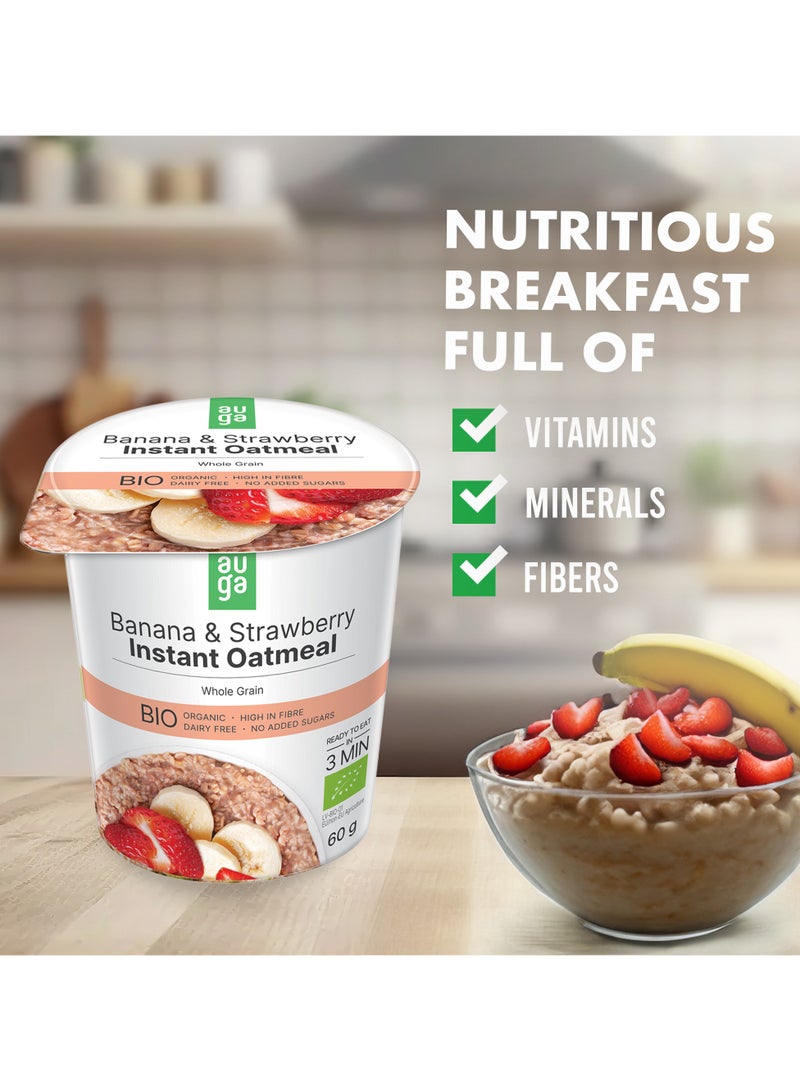 Auga Organic Banana And Strawberry Wholegrain Oatmeal Porridge  - Image 5