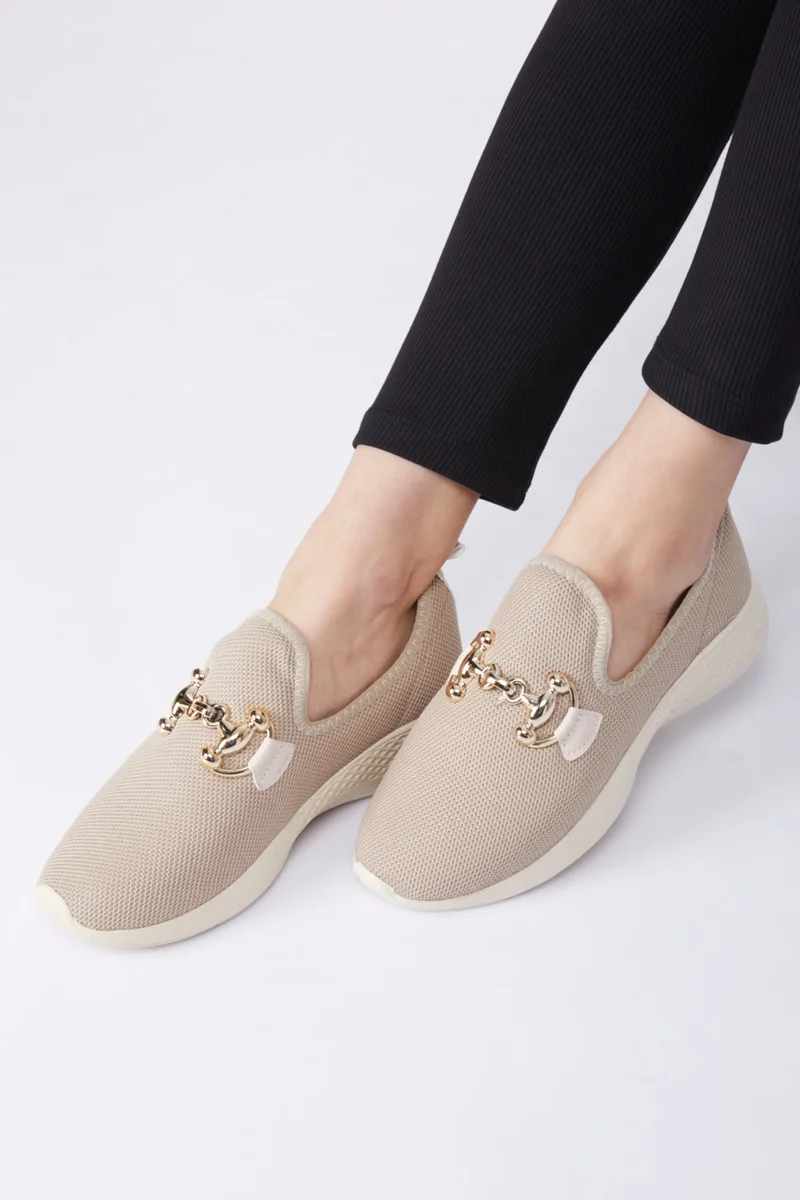 Tofisa Women's Mink Buckled Mesh Sneakers - 24927