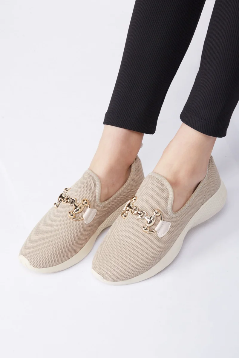 Tofisa Women's Mink Buckled Mesh Sneakers - 24927
