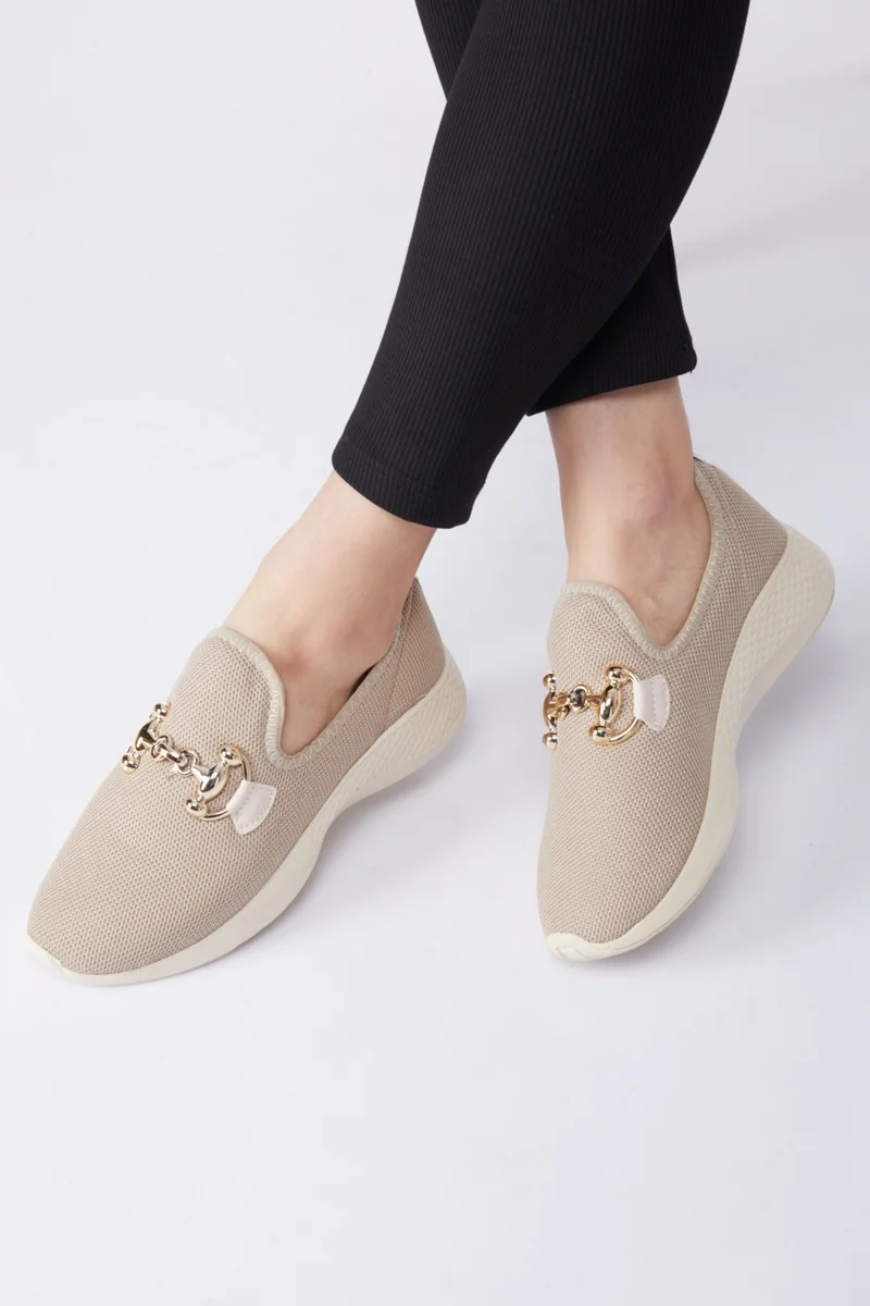Tofisa Women's Mink Buckled Mesh Sneakers - 24927