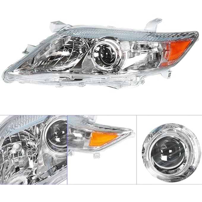 Silscvtt Headlights Front Head Lamps Replacement For 2010 2011 Toyota Camry Projector Headlights For Driver  Passenger Side - Image 4