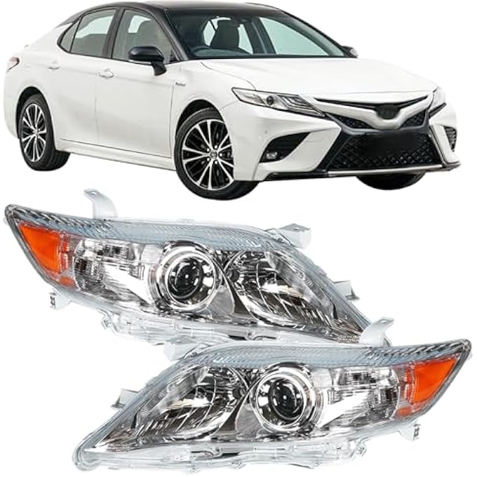 Silscvtt Headlights Front Head Lamps Replacement For 2010 2011 Toyota Camry Projector Headlights For Driver  Passenger Side - Image 3