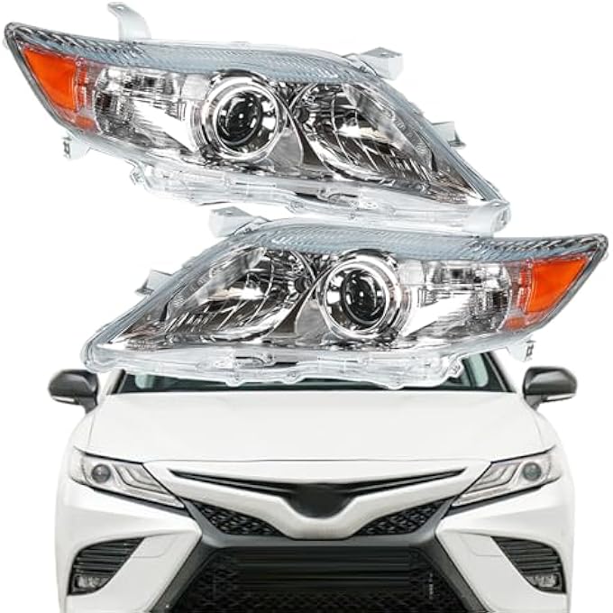 Silscvtt Headlights Front Head Lamps Replacement For 2010 2011 Toyota Camry Projector Headlights For Driver  Passenger Side - Image 1