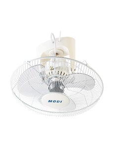 MODI Orbit Fan,16-inch Ceiling Fan, White Cooling Fan with 3 Speed Choices,360 Degree Oscillating Fan for Home and Office  - Image 1
