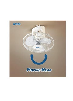 MODI Orbit Fan,16-inch Ceiling Fan, White Cooling Fan with 3 Speed Choices,360 Degree Oscillating Fan for Home and Office  - Image 4