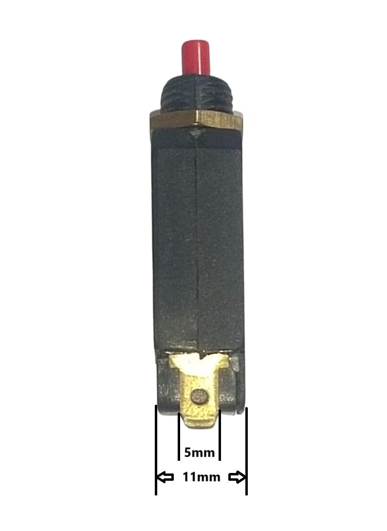 VAHISSH LIFE INC 5 Five Nos of 8 Amps Vertical Mini Circuit Breaker Thermal Overload Protector AC 125250V 8A Push Button Reset 8Amp Load Switch PCB Mount  - Image 3