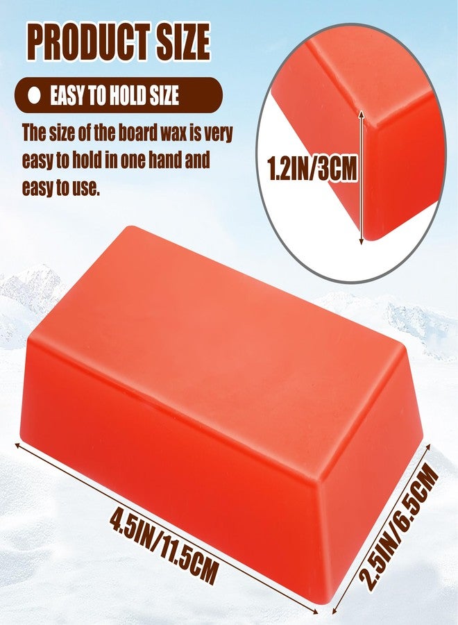 SFNSM Snowboard and Ski Wax, Snow Block Wax Ski and Snowboard Racing Wax Universal Snowboarding Wax for Protecting The Ski and Snowboard Accessories（2 Pack, Red - Image 3