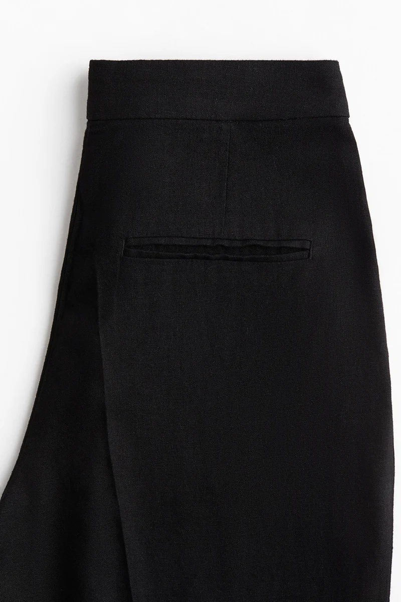 H&M Bootcut linen-blend trousers