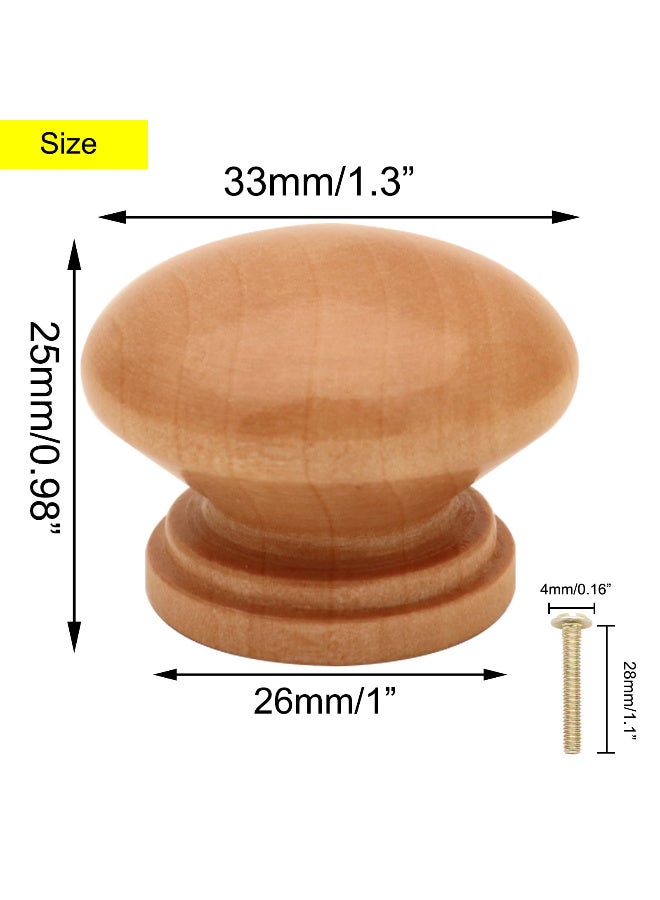 Sakina 12 Pack Wooden Cabinet Knobs, Drawer Pulls /Drawer Handlewith Screws, for Wardrobe, Cupboard, Dresser, Desk, TV Cabinet - Image 2