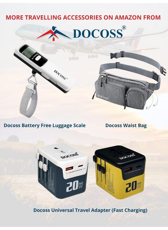 DOCOSS - DOCOSS-Set of 2-331-METAL TSA Lock 3 Digit for Luggage Bag International Number Password Travel Locks(Muliti-Color) - Image 1