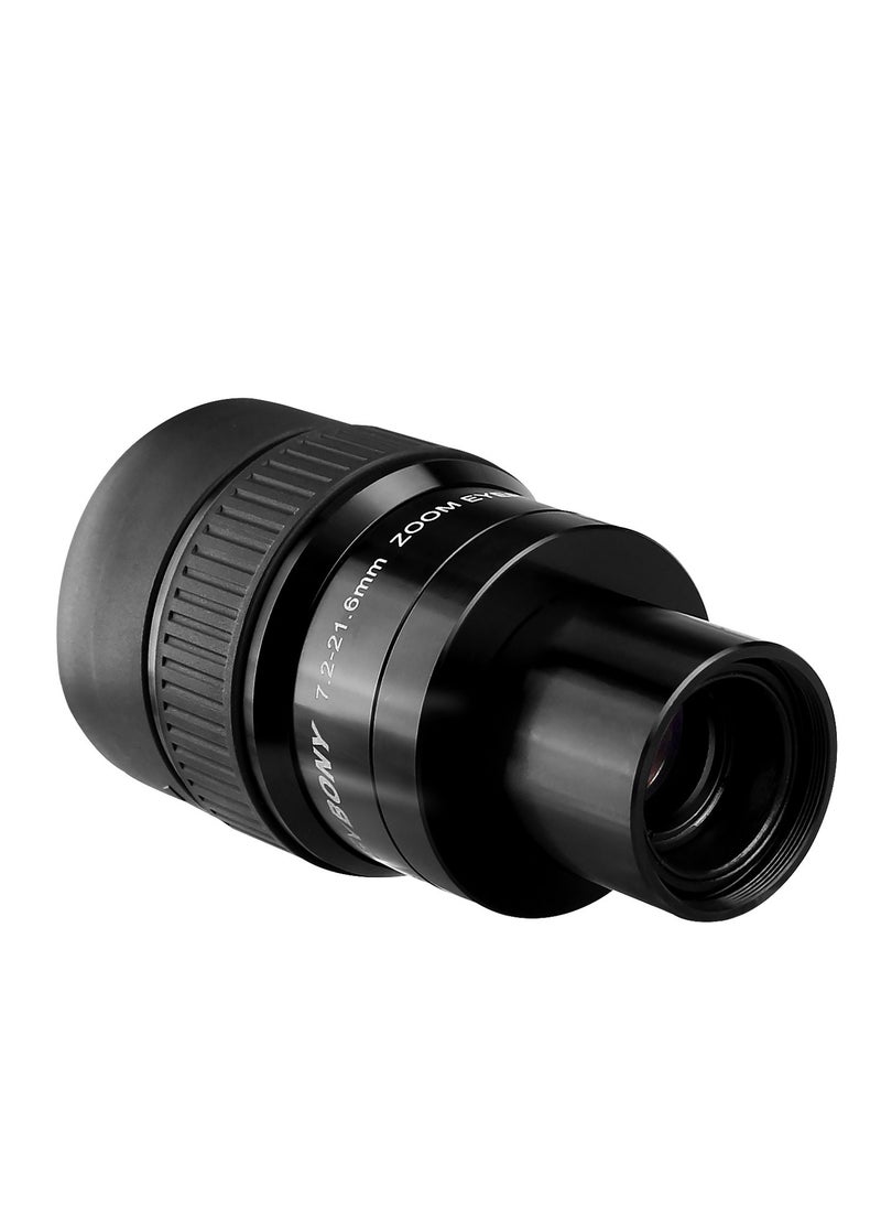 SVBONY - Black 1.25-Inch 7.2-21.6mm Zoom Eyepiece – Wide-Angle Telescope Eyepiece with High-Contrast Optics, Multi-Element Glass, and 18-20mm Eye Relief for Comfortable Viewing - Image 1
