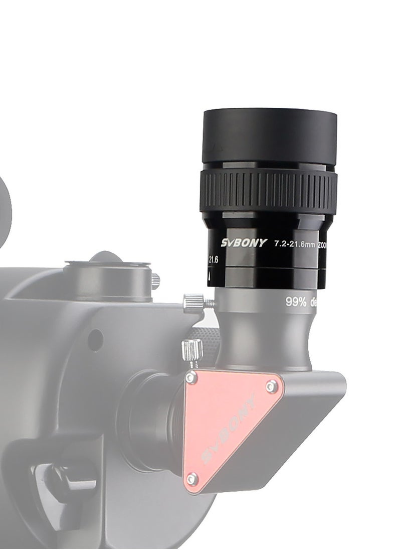 SVBONY - Black 1.25-Inch 7.2-21.6mm Zoom Eyepiece – Wide-Angle Telescope Eyepiece with High-Contrast Optics, Multi-Element Glass, and 18-20mm Eye Relief for Comfortable Viewing - Image 1