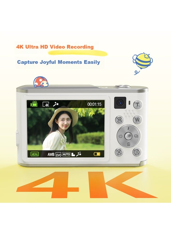 Caizu Little Yellow Duck Dual-camera 6400w Digital Camera, Selfie Vlog Mini Camera, Student Campus Entry-level Camera, Can Transfer Photos To Phone, Replace Ccd Camera - Image 2