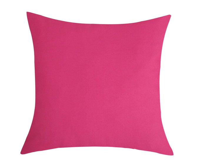 HANDMADE DECORATIVE SOLID 100 COTTON CANVAS THROW PILLOW COVERS PILLOW SHAMS 16 X16 HOT PINK 1 COUNT PACK OF 1