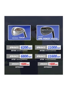 Excefore Golf Clean Tool Set, Golf Club Groove Sharpener, Re-Grooving Cleaning Tool for Wedges Irons with Magnetic Connection Design (Blue)  - Image 2