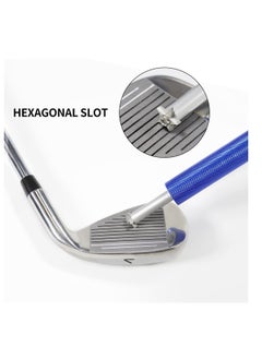 Excefore Golf Clean Tool Set, Golf Club Groove Sharpener, Re-Grooving Cleaning Tool for Wedges Irons with Magnetic Connection Design (Blue)  - Image 4
