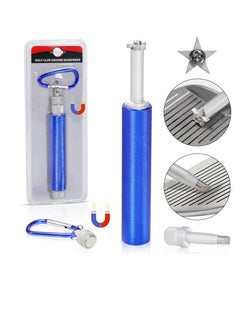 Excefore Golf Clean Tool Set, Golf Club Groove Sharpener, Re-Grooving Cleaning Tool for Wedges Irons with Magnetic Connection Design (Blue)  - Image 1
