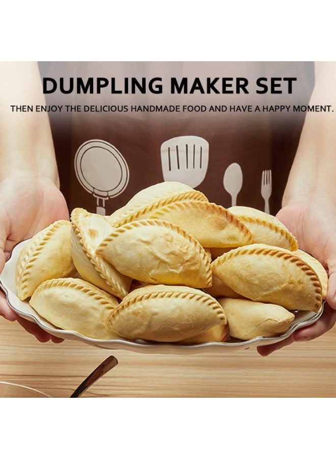 Dumpling mold set, including dough cutter and pie mold set, suitable for making Polish dumplings, pies, kalzones, flipped dumplings, and Chinese dumplings, white, 3 sizes (4 inches + 3 inches + 2.6 inches). - Image 5