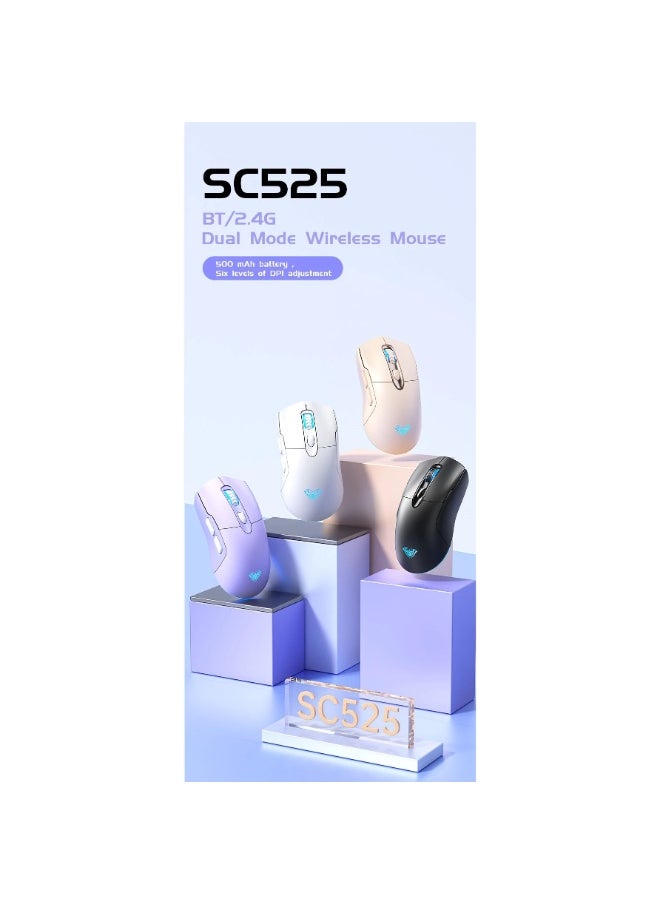AULA - SC525 Wireless,Bluetooth Dual Mode RGB Gaming Mouse - Optical Sensor 4,600 DPI With Gripe Tape - Rechargeable USB C - Image 1