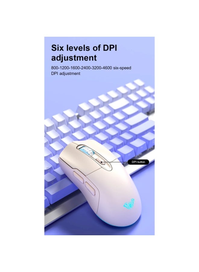 AULA - SC525 Wireless,Bluetooth Dual Mode RGB Gaming Mouse - Optical Sensor 4,600 DPI With Gripe Tape - Rechargeable USB C - Image 1