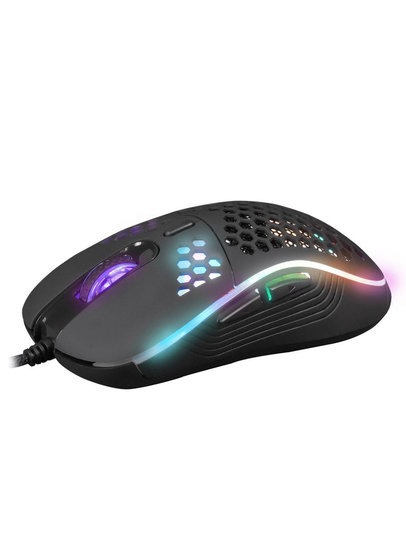 GAMDIAS - Zeus M4 RGB Gaming Mouse 12,800 DPI + NYX E1 Mouse Mat 23.5 X 18 CM - Image 1