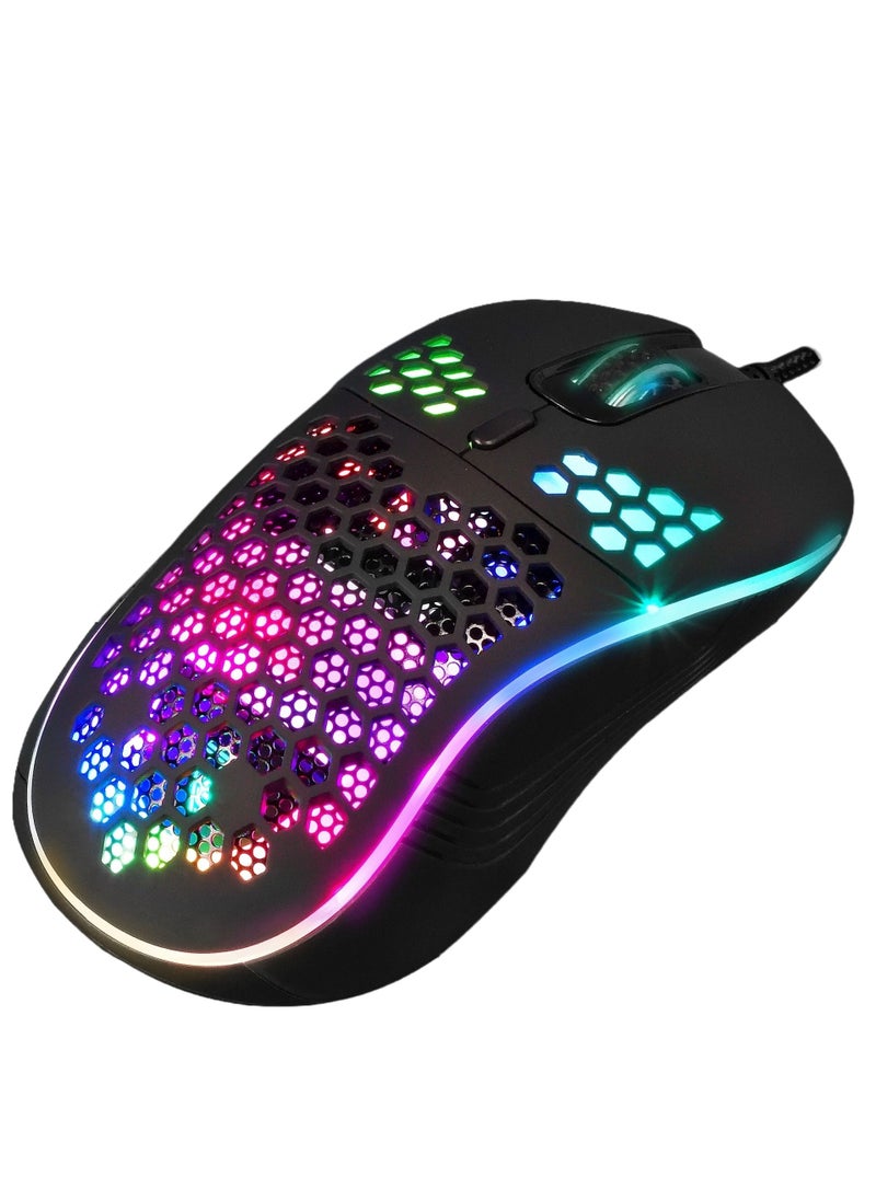 GAMDIAS - Zeus M4 RGB Gaming Mouse 12,800 DPI + NYX E1 Mouse Mat 23.5 X 18 CM - Image 1