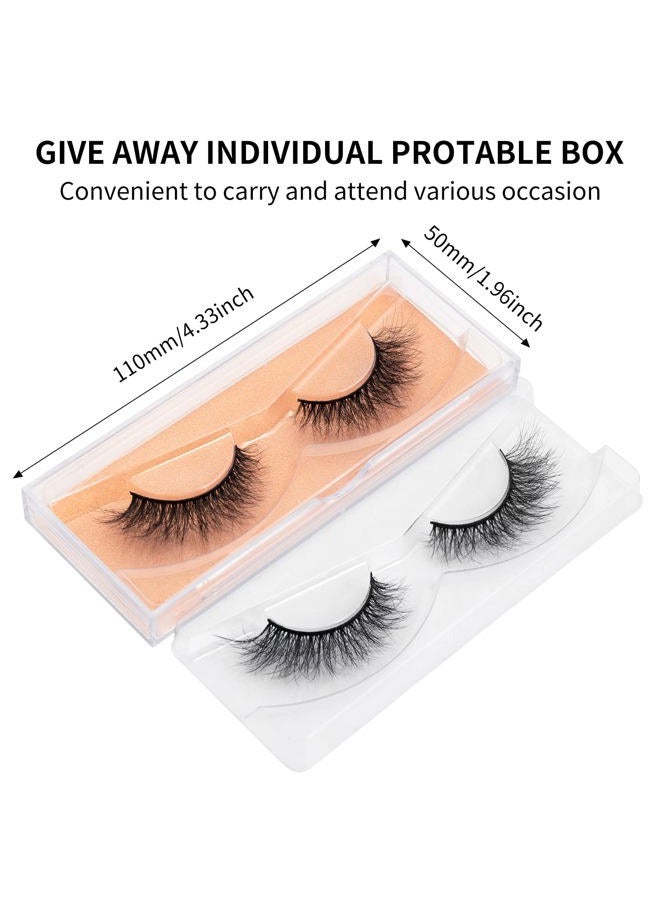 DYSILK Wispy Lashes False Eyelashes - Mink Lashes 5 Pairs 6D Faux Eyelash Extension False Eyelashes Mink Lash Natural Look Fake Eyelash Reusable Strip Lash Kit | Wispy-10-15mm - Image 4