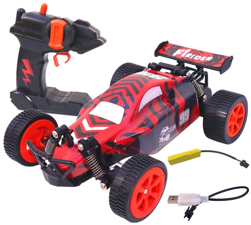 Toyshine Moto Clon F1 Rider Remote Control Truck Car 2.4 GHz System 1:18 Scale Size Working Suspension - Red - Image 1