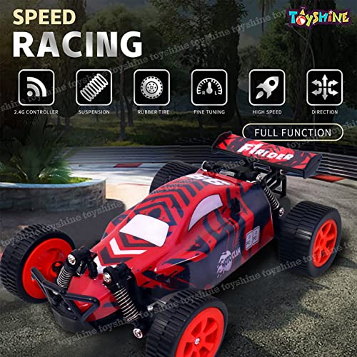 Toyshine Moto Clon F1 Rider Remote Control Truck Car 2.4 GHz System 1:18 Scale Size Working Suspension - Red - Image 2