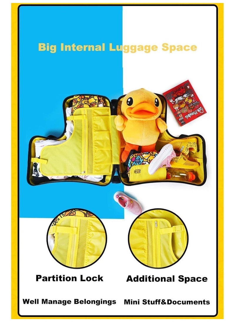 BLOOMING TIME Ride-On Kids Luggage Buffy Duck Pink  - Image 2