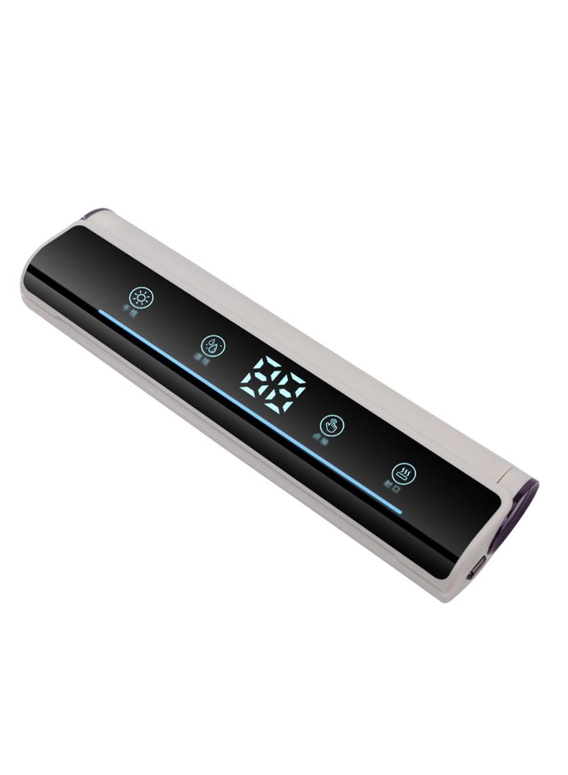 KASTWAVE Vacuum Sealer Machine, Mini Bag Sealer, Food Vacuum Saver, Fully Automatic Vacuum Sealer for Food Storage, Portable Resealer Machine for Chip, Plastic Bags Food Storage Snacks, with 10 Bags, White - Image 1